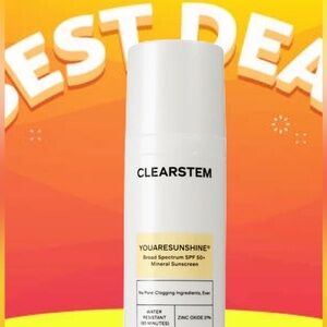 CLEARSTEM YOUARESUNSHINE®
SPF 50+ Mineral Sunscreen
NEW